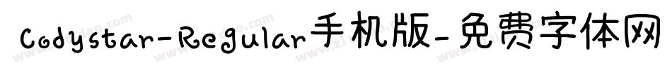  Codystar-Regular手机版字体转换